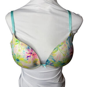 Victoria's Secret Tropical Print PLunge bra 36d
